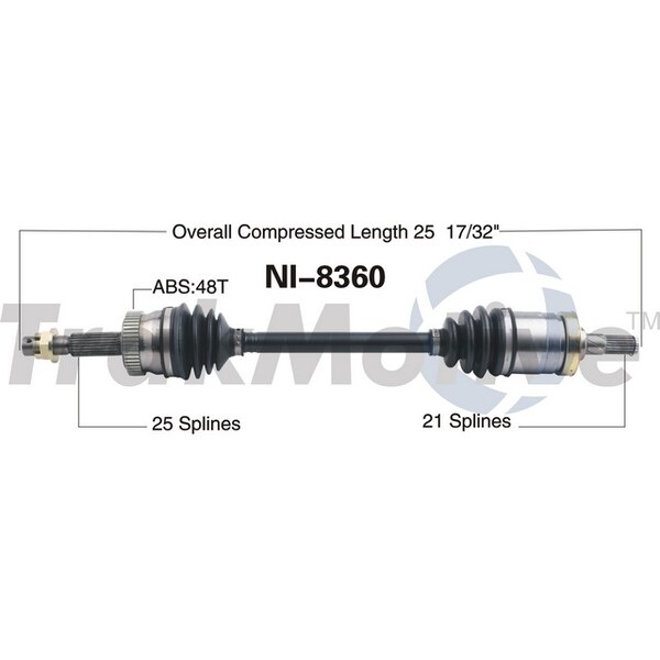 Surtrack Axle Cv Axle Shaft, Ni-8360 NI-8360 - main